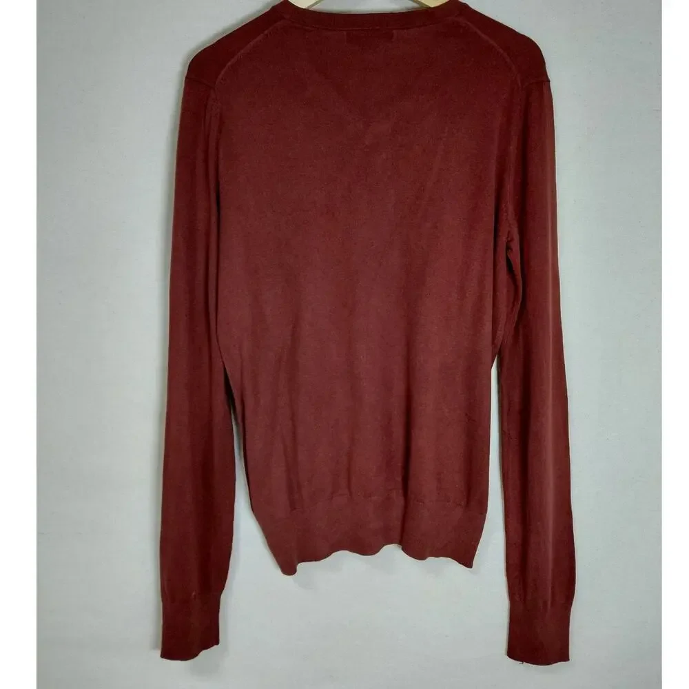 Banana Republic Luxury Cashmere Blend Brown Men Sweater Size MT